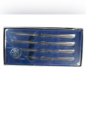 Towle Silversmiths USA Stainless Steel Steak Knife Set of 4 NOS